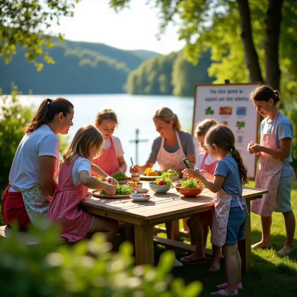 Einfache Gerichte mit regionalen Zutaten zubereiten.