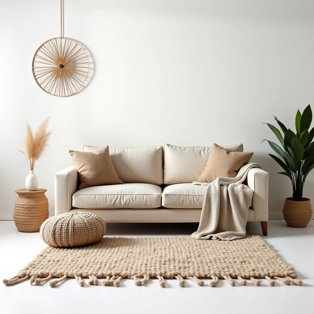 Handgefertigter Teppich aus Wolle