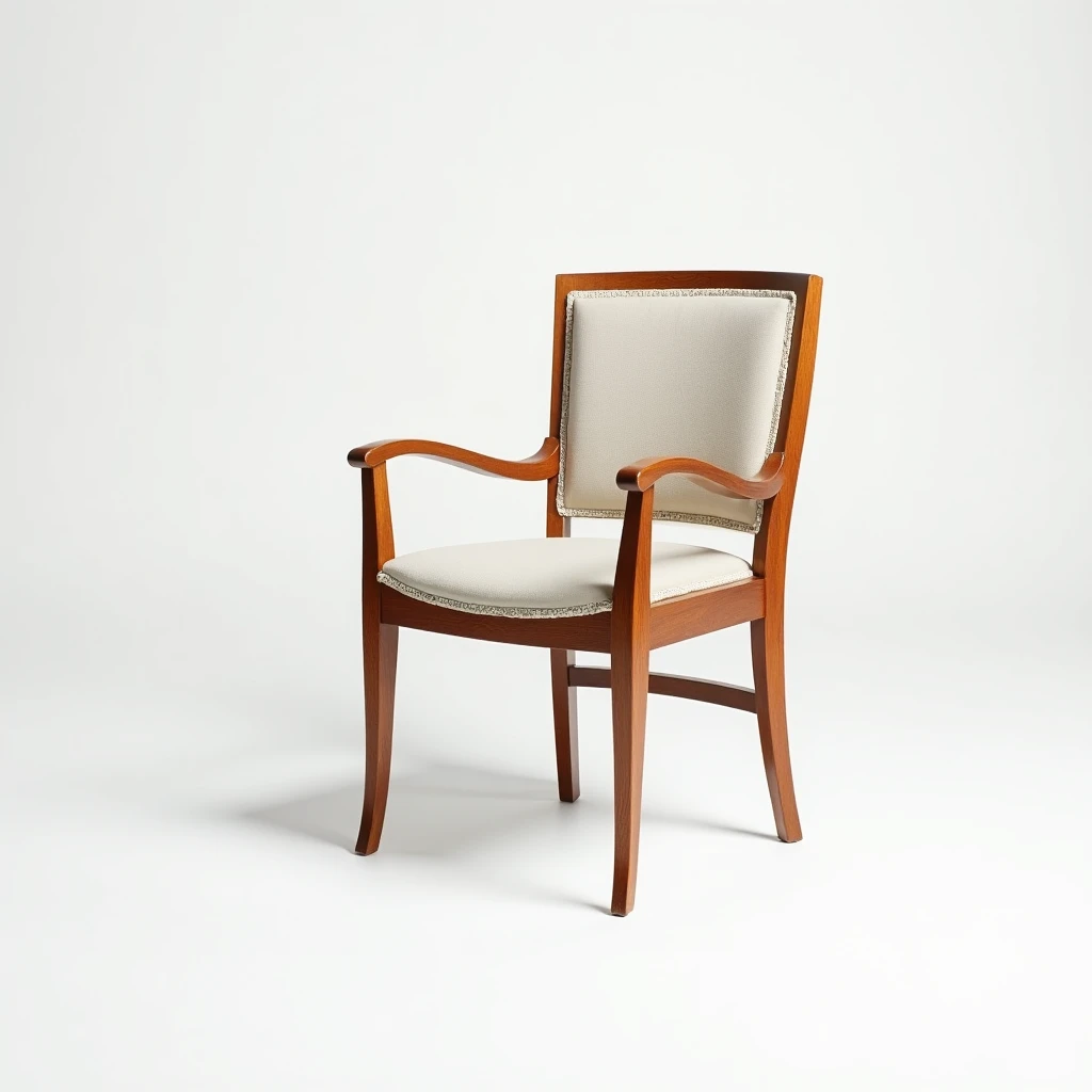 Klassischer Holzstuhl mit Polsterung