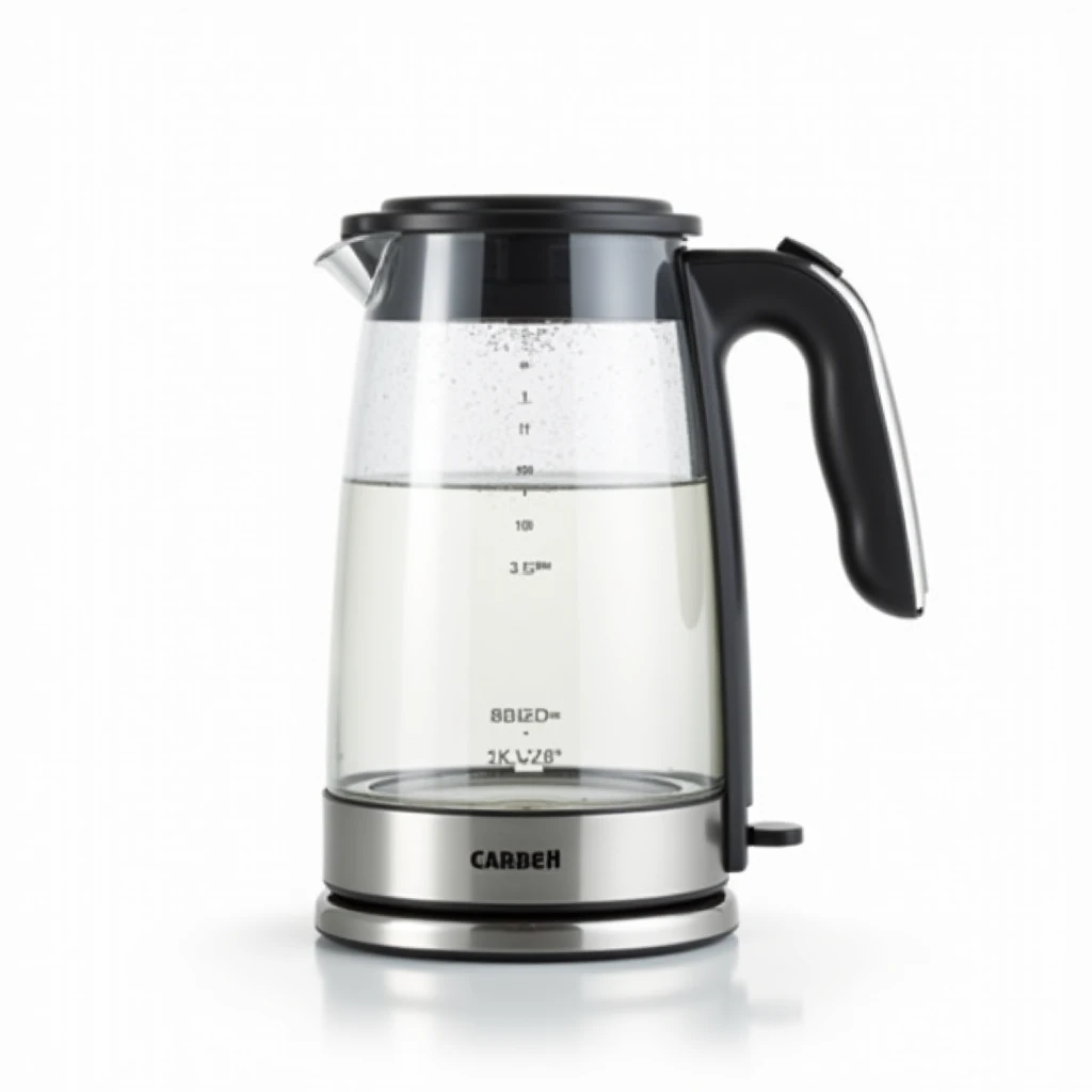 Wasserkocher aus Glas mit Temperatursensor