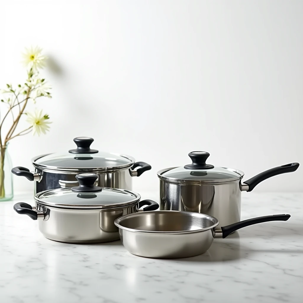 Kochgeschirr-Set aus Edelstahl